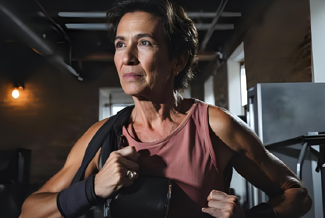 mujer ejercitándose